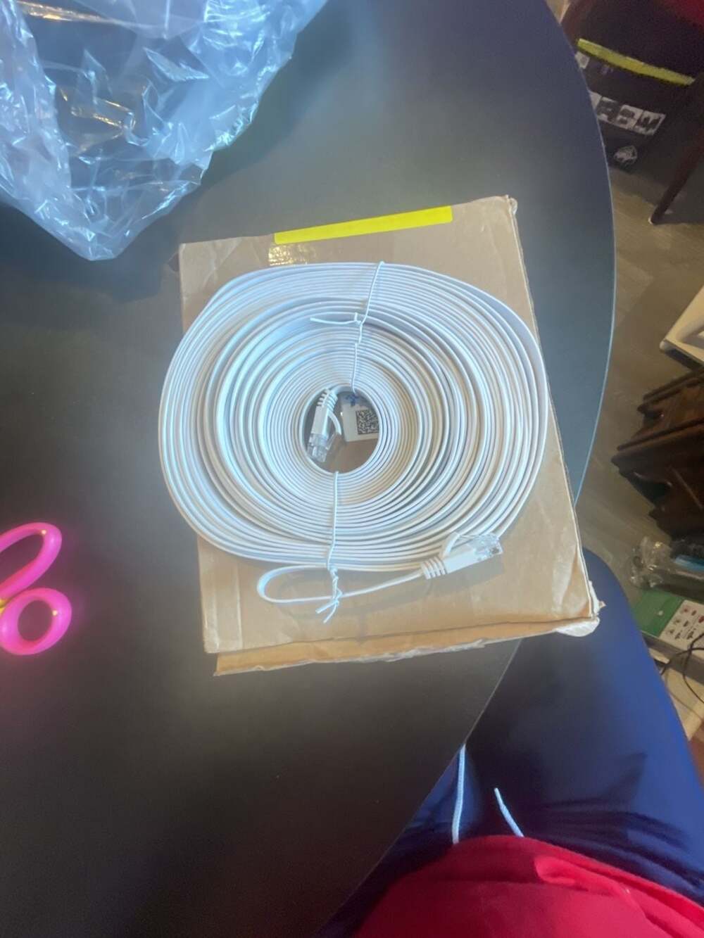 Jadaol Cat 6 Ethernet Cable 50 feet Flat White